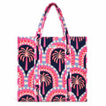 PShomes Large Cotton Tote Bag 18x18 Inches – 100% Cotton Shoulder Bag with Inner Pocket | Reusable Eco-Friendly Carry Bag for Laptop, Shopping, Travel & Daily Use (MultiBlock)