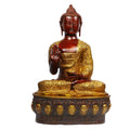ARTVARKO Big Brass Buddha Statue Buddhism Blessing Pose Handwork Sculpture Tibetan Feng Shui Yoga Home Décor Height 21 Inches