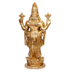 ARTVARKO Brass Lord Tirupati Blessing Balaji Statue God Venkateswara Incarnation of Vishnu Sculpture for Health Wealth Figurine Home Decor Height 16 Inches