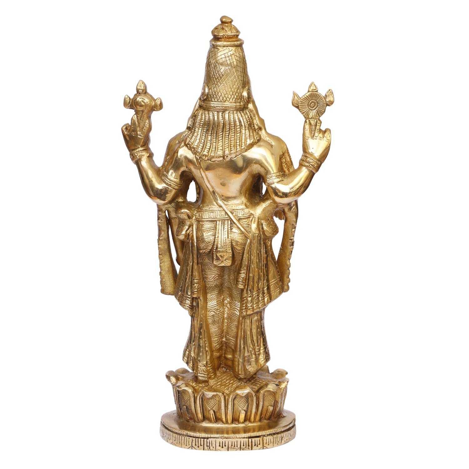 ARTVARKO Brass Lord Tirupati Blessing Balaji Statue God Venkateswara Incarnation of Vishnu Sculpture for Health Wealth Figurine Home Decor Height 16 Inches