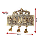 KridayKraft Wall Hanging Tirupati Balaji Symbol Shankh Chakra Tilak with Hanuman ji and garud Statue Gold Plating Antique Decorative for Home & Office Table Showpiece Figurines,R