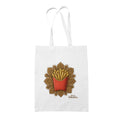 Art of Shravika Tote Bag with Mandala Fries Design | Eco-Friendly Cotton Canvas | Shopping & Casual Carry Bag Snow