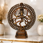 ARTVARKO Pure Brass Big Size Natraj Dancing Idol Natrajan Murti Om Nataraja Shiva Statue for Home Decor Height 24 Inch