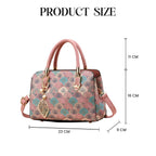 SYGA Women Stylish Tote Bag with Contrasting Colors – Medium Capacity Daily Shoulder Handbag(Flower Pink)