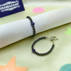 Osasbazaar Sterling Silver Nazariya Kadli Bracelet Adjustable with Evil Eye for Boys, Girls, Children, Baby (Black) - 90%-92.5% Purity Cerified.