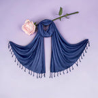 STOLE STUDIO Elegant Luxurious Sequence Viscose Stole Scarf (Navy Blue)