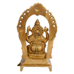 ARTVARKO Brass Ganesha Bhagwan Idol Ganesha Statue Ganpati Murti for Puja Home Entrance Decor Gift Height 8 Inch