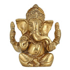 Artvarko Brass Lord Ganesha Ganpati Religious Statue Idol Ganesh Murti Home Decor for Puja Size - Height 4.5 Inches
