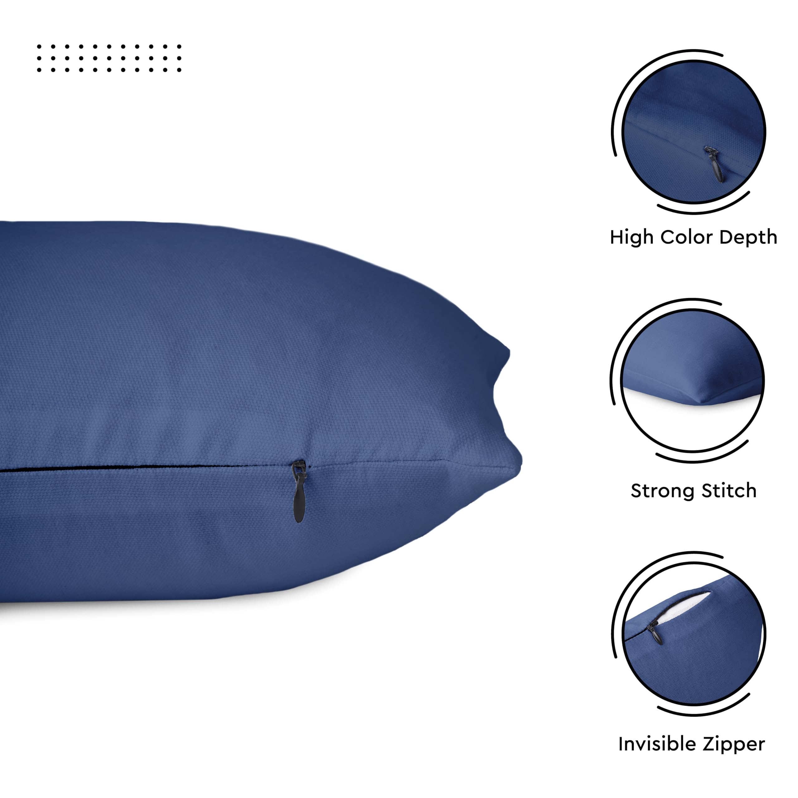 Encasa XO Cushion Covers, No Inserts, Cotton Throw Pillow Cases