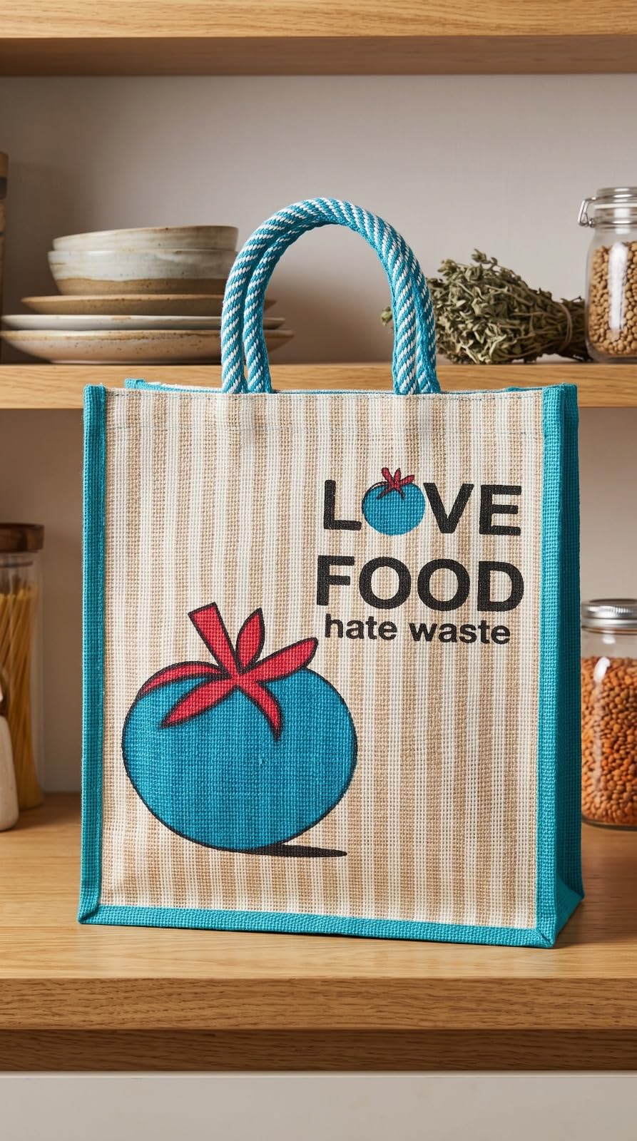 NEXUS Love Food Re-usable Jute Bag