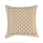 DECOMIZER Jacquard Geomteric Cushion Covers 24 inch x 24 inch Set of 5 Ethnic Motifs Cushion Covers,Design- Star,Color- Cream