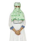 Switchon Pure Cotton Innovative scarf Hijab for Women with closer 3 inch Hook and Loop Tape for size adjustment for 12 yrs and above (Green)