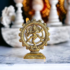 KridayKraft Metal Natraj Shiva Idol Natrajan Statue for Home Decor,Gold Plated Dancing Shiva Natraja/Natrajan (Mahakal Murti) Showpiece Figurine Murti Deccoration & Gifts Article...