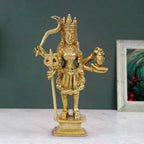 ARTVARKO Brass Maa Kali Statue Kalika Kaali Idol Temple Puja Sculpture 7.5 Inch