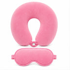 ONOTIC Kids Travel Neck Pillow, Comfort Support for Boys Girls, Neck Pillow for Girls Boys, Travel Accessories (Pig with Eyes Mask)