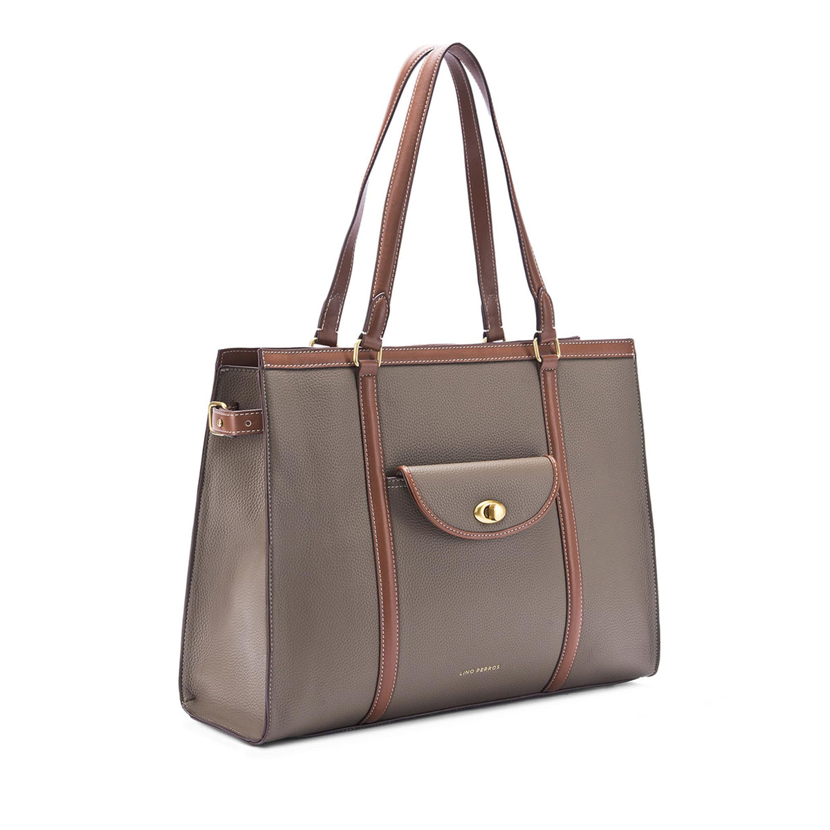 Lino Perros Monroe Adira Taupe Tote Bag