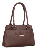 Fostelo Women's Maria Satchel Tote Handbag for Women | Ladies Purse | Stylish Shoulder Bag | Gift For Women | Brown