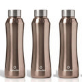 Speedex Stainless Steel Water Bottle 1 Ltr, Leak Proof Screw Cap, BIS Approved 1000 ml Metal Bottle For Daily, Office, School, Gym, Travel Use for Men, Women, Kids, Adults, Copper Gold, Set of 3