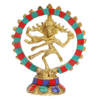 ARTVARKO Natraj Statue Handicraft Brass Dancing Natraja Idol Lord Shiva Dance Statue Religious Item for Pooja Room, Home Décor and Diwali Gift Item 5 Inch