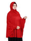 Mehar Hijab's Modest Women's Stylish Instant Sleeve Hijab Solid Polycotton Feel Good Fabric HANANA Sleeve Hijab Free Size (Maroon)