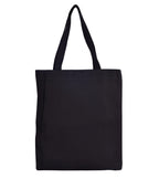 Premsons® The Gossy Shrub Durable Premium Cotton Canvas Tote Bag with Magnetic Button Closure for Shopping, Travel, Beach, Camping, Outdoor Activities (Versatile, Black)