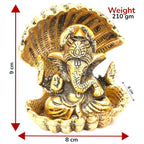 Ganesha Sitting Under seep cave Ganesh ji Gold Plated for Home Decor