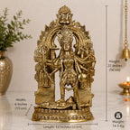 ARTVARKO Big Brass Kali MATA Murti Maha Kaali with Shiva Idol Adi Shakti Ma Mahakali Kalika Maa Statue 22 Inch