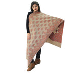 HAUTEMODA Women's Woollen Woven Shawl-28: X80 (Ad002Ar05Bg_Beige_Free Size)