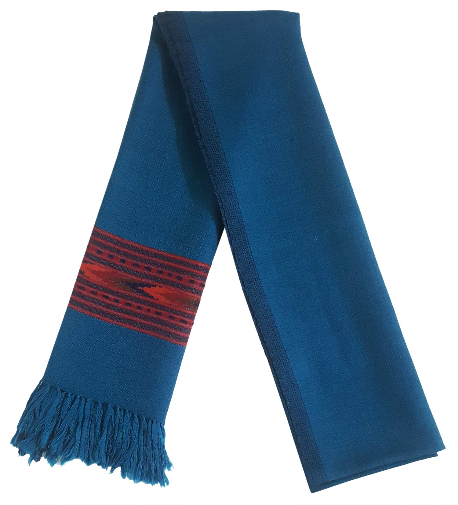 Mehrunnisa Handcrafted Premium Pure Wool Kullu Shawl – Unisex (GAR2564, Blue)