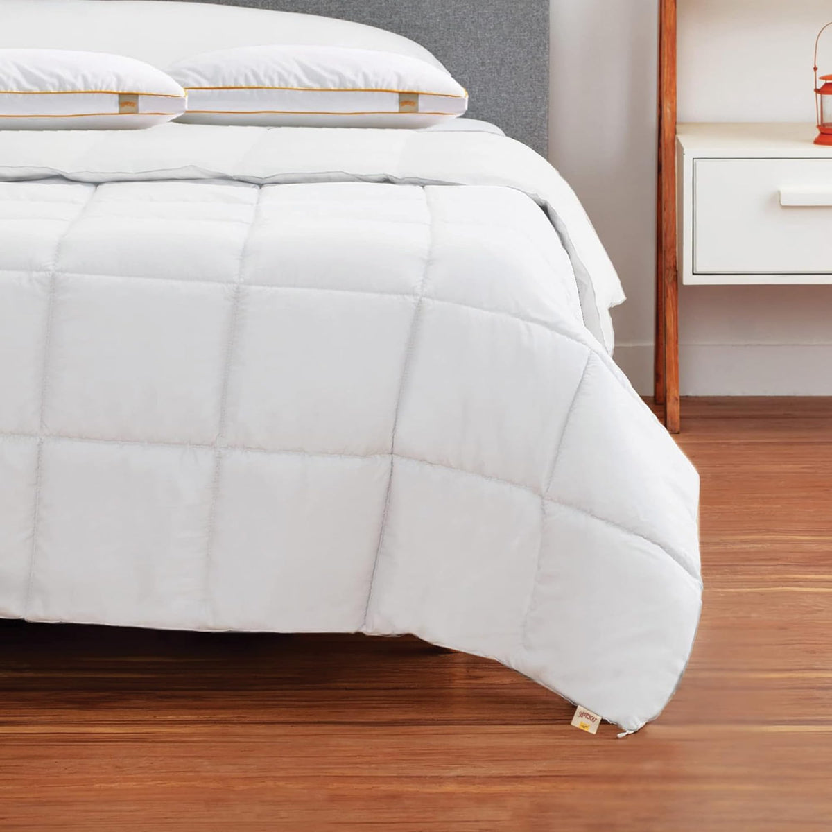 SleepyCat Luxe Comforter | 150 GSM for Summer Season | Lightweight, Hypoallergenic AC Comforter | Luxury Cotton Modal Fabric | Single, White (90 x 60) Kafalo