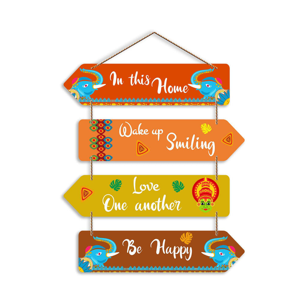 Artvibes In This Home Love One Another MDF Wooden Wall Art for Home Decor For Living Room | Office | Quotes Decor Item | Home Quotes Wall Hanging | Modern Decor Items | Wall Poster(WH_4412N)