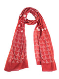 Gutthi Women's Cotton Stoles | Scarf Lightweight & Comfortable for All Seasons, Size (100X180 CM) (Red)