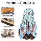 SANNIDHI 3-Piece Polyester Printed Head Scarf, 35-Inch Square Wrap