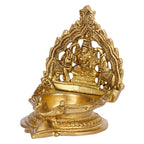 ARTVARKO Gajlaxmi Elephant Idol for Pooja Brass Oil Diya Deepam for Home Decor Puja Decorative Deepak Temple Gift Decor 4 Inch