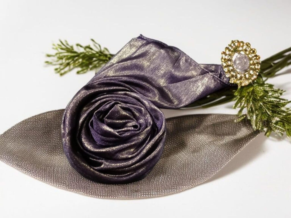 Premium Shimmer Muna Satin Scarf | Hijab | Soft, Shiny & Stylish | 180 cm x 70 cm | Elegant Choice for All Occasions – Parties, Weddings & Festivals (PURPLE)