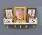 WOOD KARTINDIA Woodkartindia MDF Home Temple (45.7 x 15.2 x 8 cm) (White)