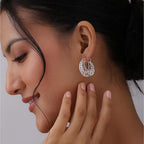 TRUESILVER ACPL 925 Sterling Silver Small Mesh Filigree Hoops Earring Handmade Round Basket Weaven Hoop Earrings for Women Teen 25 MM