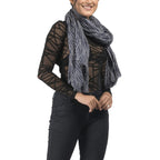 AQVA Printed Cotton Scarf for Women Stylish (Steroid Navy) | Head and Face Cover Scarf for Girls with 100% Cotton | Soft & Lightweight Scarves/Stoles for all Weather (72 x 43 in)
