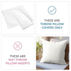 Encasa XO Cushion Covers, No Inserts, Cotton Throw Pillow Cases