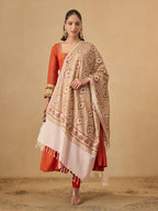 Pashmoda Women Ornate Harmony Fine Wool Nalki Embroidered Stole (Size : 28x80in, 71X203cm) EMST03