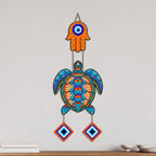 Artvibes Turtle Evil Eye Hanging Decor for Main Door & Entrance | Lucky Vastu MDF Wall Art | Decorative Accent for Living Room | Office | Hallway & Bedroom | Housewarming Gift Item (WH_8542N)