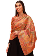 Pashmoda Women Zarveen Zari Kaani Fine Wool Shawl (Size: 40x80in, 101x203cm) ZSS07
