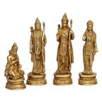 ARTVARKO Ram Darbar Brass Statue Shree Ram Ji Sita Laxman Hanuman Home Office D?cor Puja Idol Murti for Mandir Temple Gift Height 9 Inches.