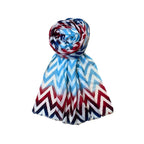 FAHABO Scarf for Women Stylish Printed Cotton Soft Stole | Hijab Scarf | Headscarf | Neck Scarf | Wraps (Blue, Red) Size: 73 L x 35 W