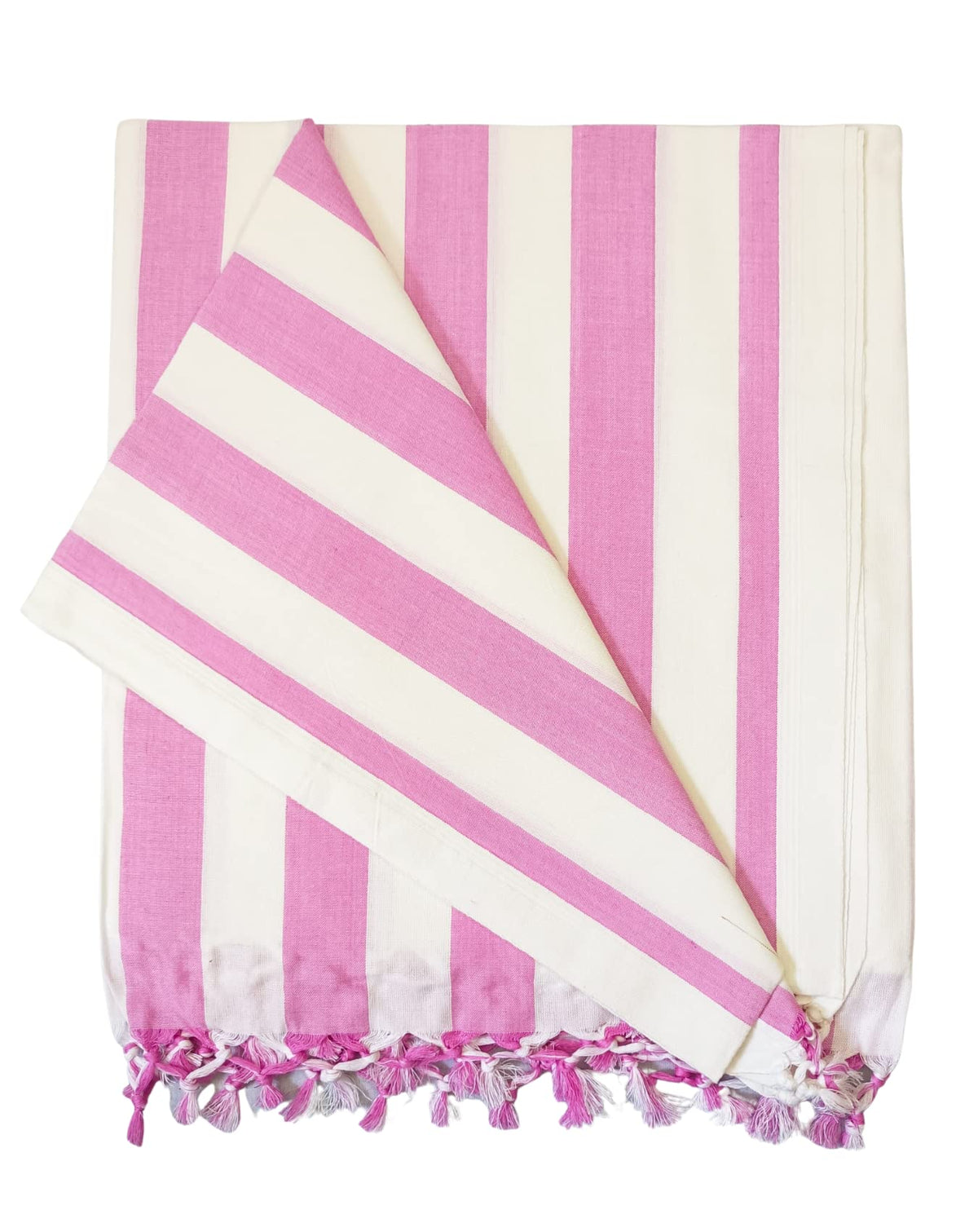 Arvore Bunkaar Pure Handloom 100% Soft Desi Bamboo Viscose Soft Bhagalpuri Andi Chadar/Summer Blanket/Khes/Top Sheet/AC Blanket/Odhne wali Chadar (Pink White, Striped, 1, Bhagalpuri Chadar) Kafalo
