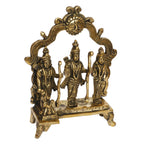 ARTVARKO Brass Ram Darbar Statue Shree Ram Ji Sita Laxman Hanuman Home Décor Puja Bhagwan Idol Murti for Mandir Temple 6.75 Inches