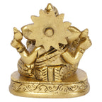 ARTVARKO Ganesh Idol Brass Murti Blessing Ganesha Statue Vinayak Ganpati for Home Office Temple Puja Entrance Décor Gift. 3 Inch