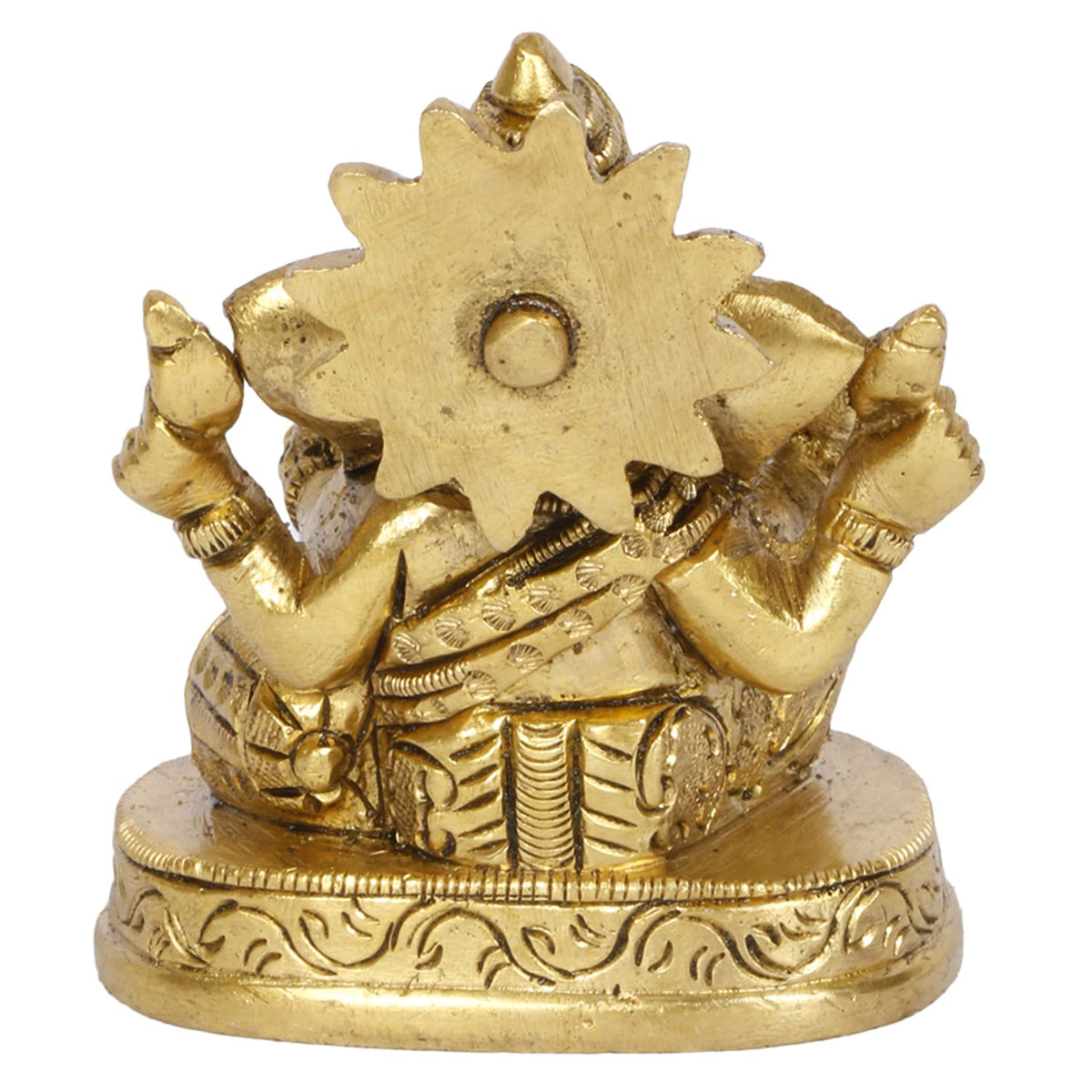 ARTVARKO Ganesh Idol Brass Murti Blessing Ganesha Statue Vinayak Ganpati for Home Office Temple Puja Entrance Décor Gift. 3 Inch