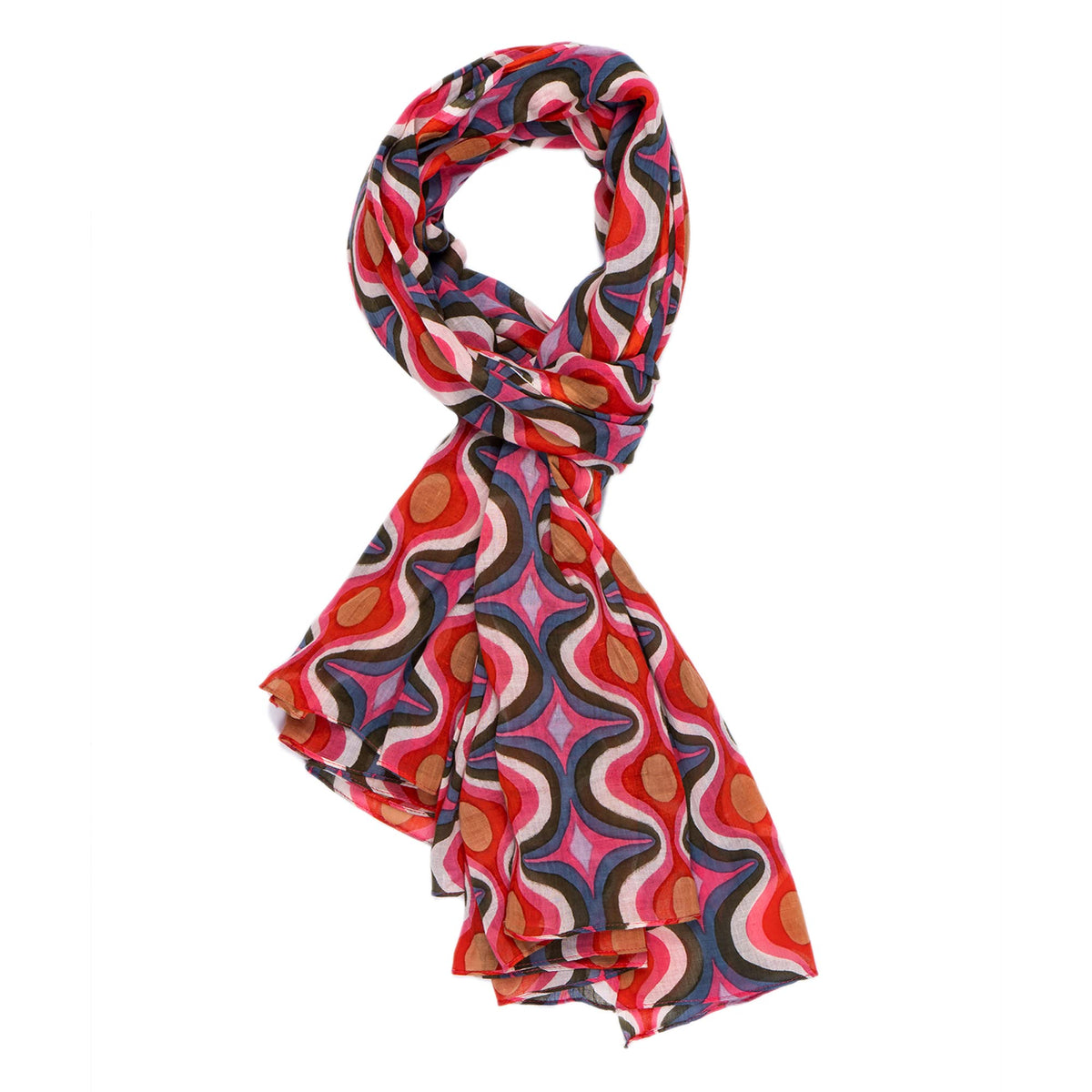 AQVA Printed Cotton Scarf for Women Stylish (Ellipsis) | Head and Face Cover Scarf for Girls with 100% Cotton | Soft & Lightweight Scarves/Stoles for all Weather (72 x 43 in)