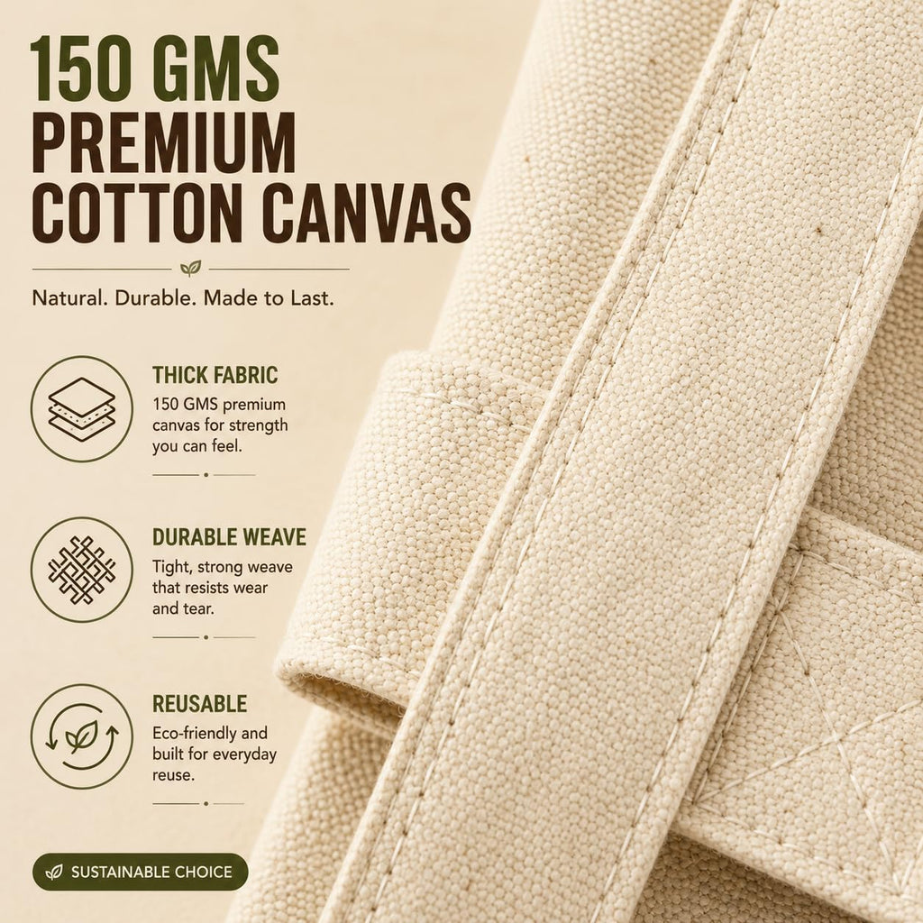 Plain Canvas Tote Bags 14 x 16 Inch, 150 GSM Cotton Tote Bags for Women & Men, Reusable Shopping Grocery Bags for DIY Painting, Craft, College & Daily Use, Multipurpose Bag (pack of 50)